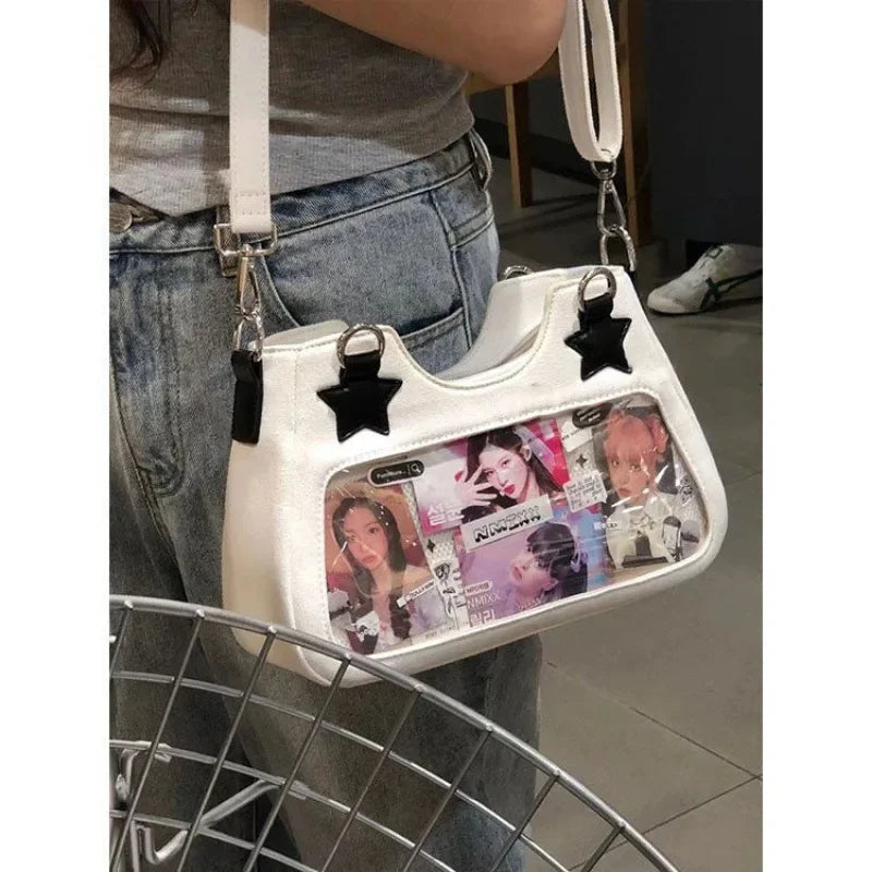 Ingvn  Y2k Womens Shoulder Bag Spice Girls High Street Handbag Fashion Street Girls Casual Sweet Designer Crossbody Bags