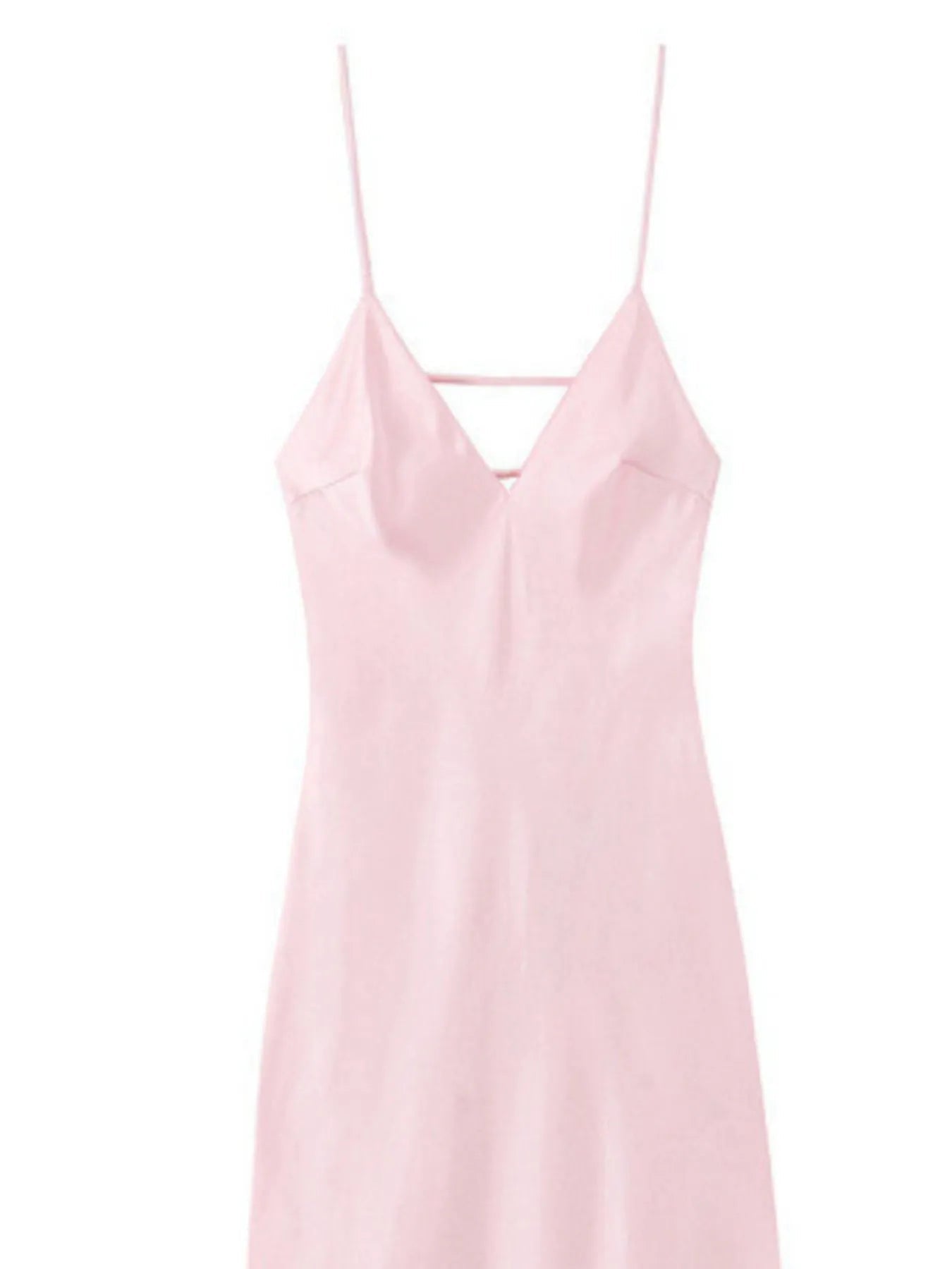 Satin V-Neck Cami Dress
