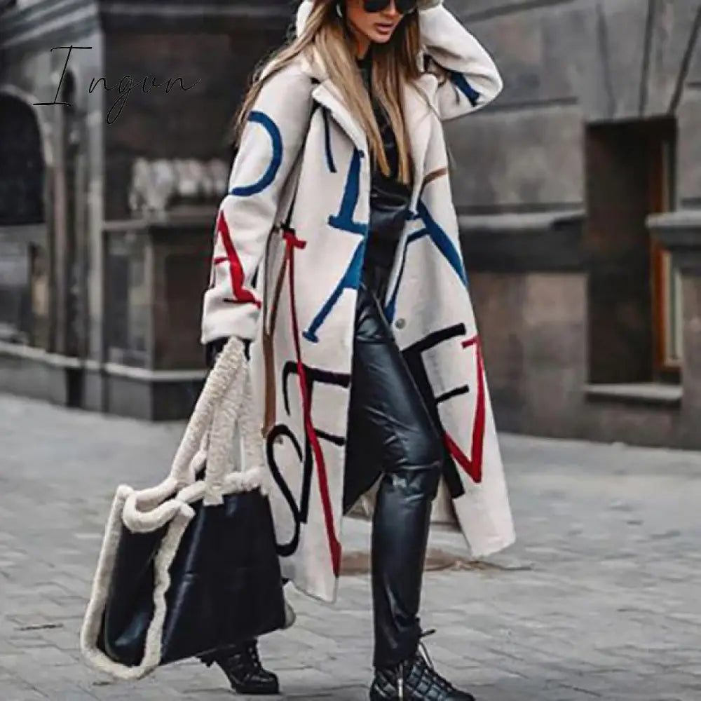 Ingvn - Trends Hot Sale Autumn Winter Long Sleeve Pocket Green Outwear Casual Loose Blend Wool Long Overcoat Women Vintage Button Cardigan Tops Jackets