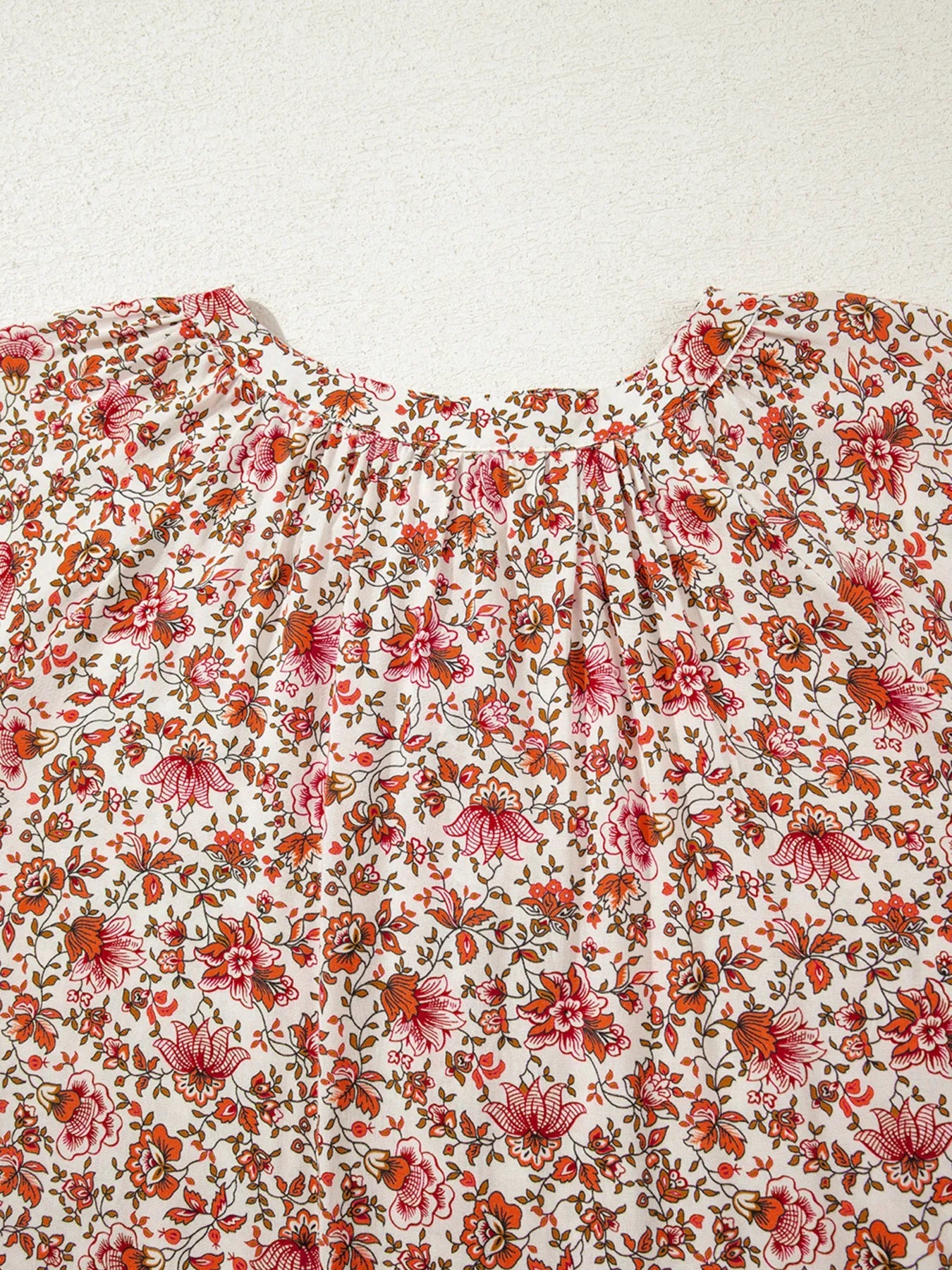 Floral Long Sleeve Button Down Blouse