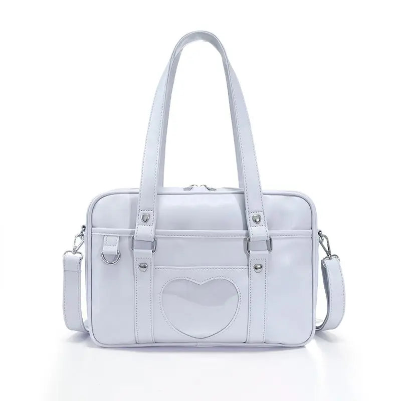 INGVN  Japanese Heart Patchwork Women Handbags High-capacity Streetwear Simple Messenger Bag All Match Fashion Shoulder Bags Y2k Preppy