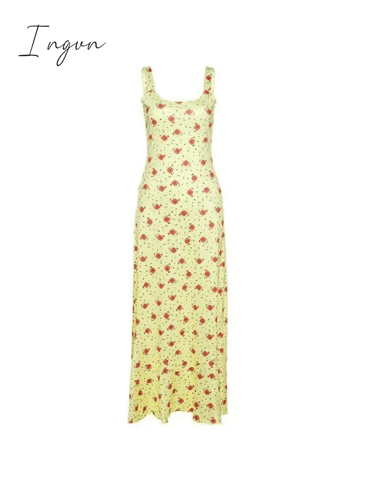Ingvn - Summer Floral Print Maxi Dress