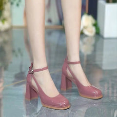 Ingvn  Women's Shoes Pumps Heeled Footwear Wedge with Platform Waterproof Sandals for Woman High Heels Chunky Summer  Block Heel F