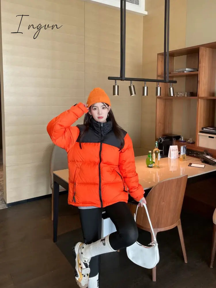 Ingvn - winter new couple outfit down jacket men's and women's trendy version of men's white duck down down jacket