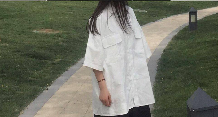 Short Sleeve Shirt Women White Turn Down Collar Basic Casual Teen Gril Student Oversize Shirt Women Loose Blouse