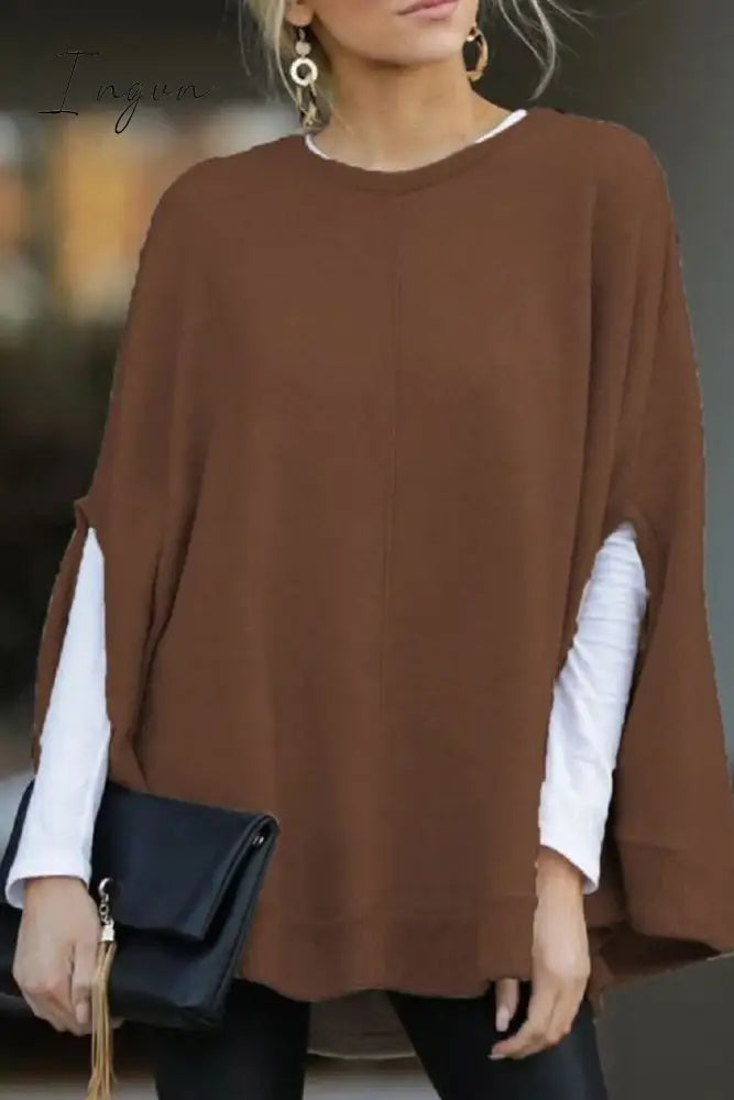 Ingvn - Casual Solid Pullovers O Neck Sweaters(5 Colors)