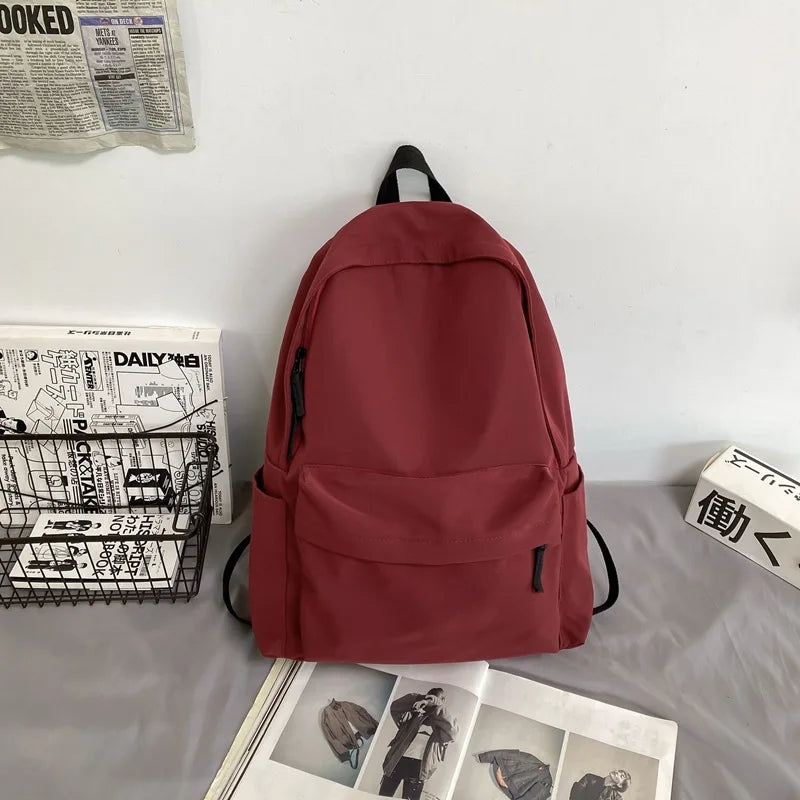 Ingvn  Nylon Versatile Backpack Large Capacity School Student Backpack Washable Waterproof Computer Bag Unisex