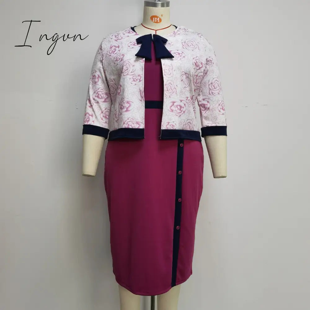 Ingvn - 2 Piece Set African Dresses for Women African Femme Dashiki Print Africa Dress Clothes Ankara Dresses Ladies
