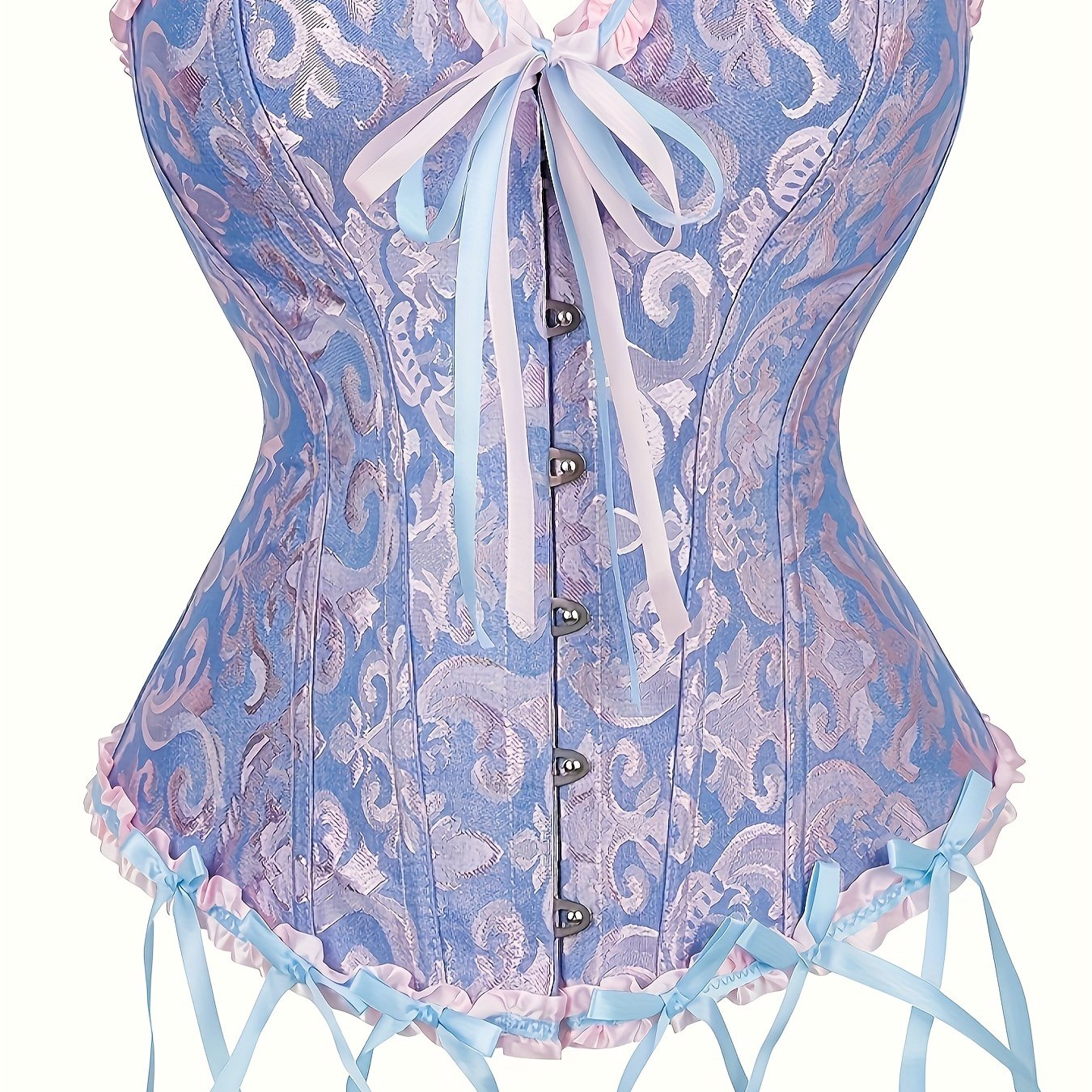 Luxurious Ruffle Strapless Corset Bustier - Sculpting Tummy Control, Adjustable Lace Up, Jacquard Fabric, Body Shaping, Womens Lingerie & Shapewear for a Flawless Silhouette