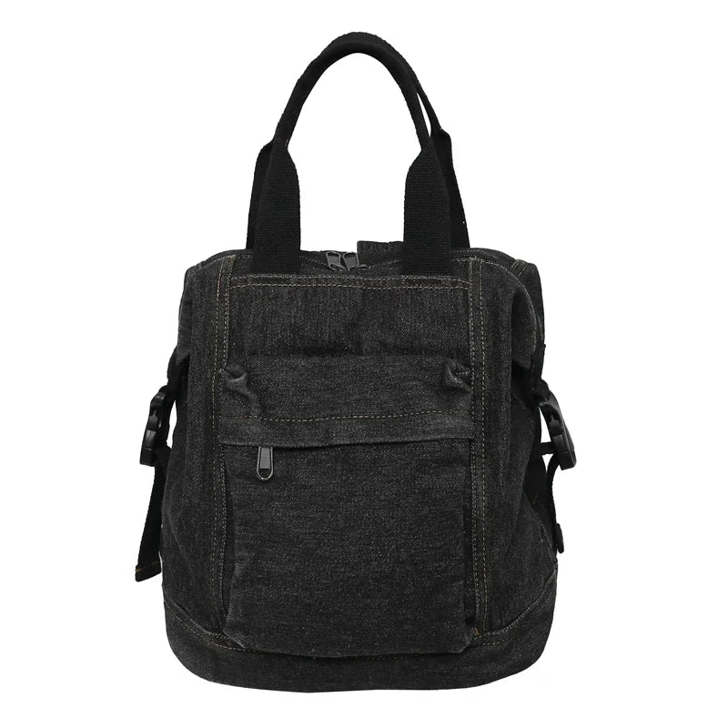 Ingvn  Denim Zipper Ladies Backpacks Large Capacity Bags for Women Casual Versatile Free Shipping Mochilas Para Mujer