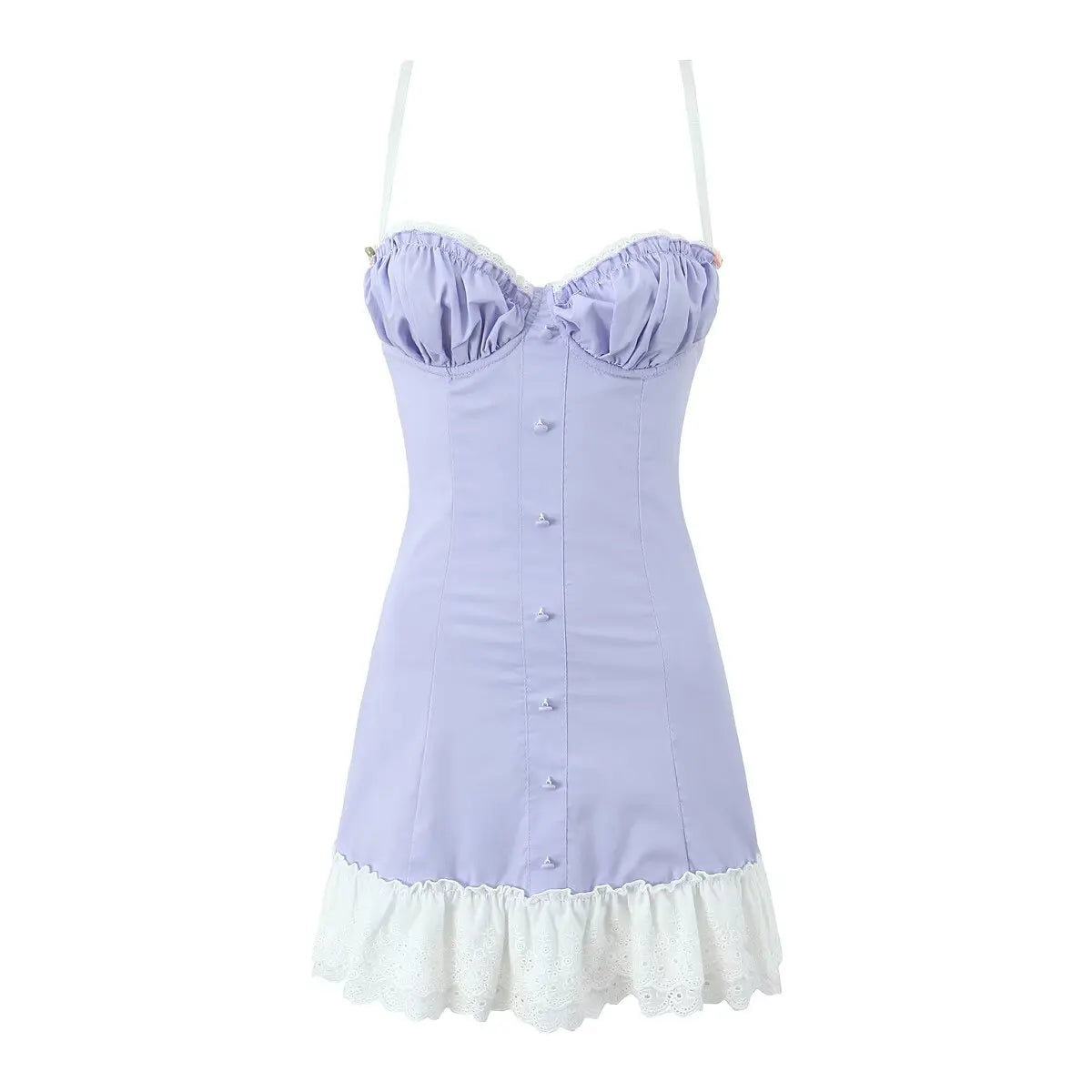 Summer Women White Patchwork Red Plaid Sling Mini Dress Sexy Thin Straps Lace Up Back A-line Party Dresses Holiday Robe