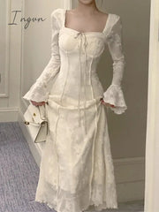 Elegant and Chic Women Casual Solid Party Dress Vintage A-Line Chic Birthday Prom Vestidos Female Clothes New Robe Mujers