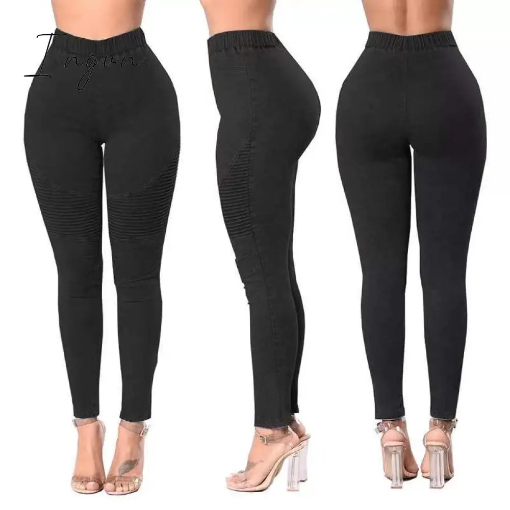 Ingvn - Autumn Winter Pants  For Women High Waist Vintage Baggy Mom Jeans Korean Fashion Denim Overalls Trousers Pants Streetwear