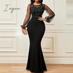 Ingvn - Fashion Bodycon Party Dresses for Women Elegant Evening Luxury Long Dress Women Vestidos Summe Slim Robe Femme