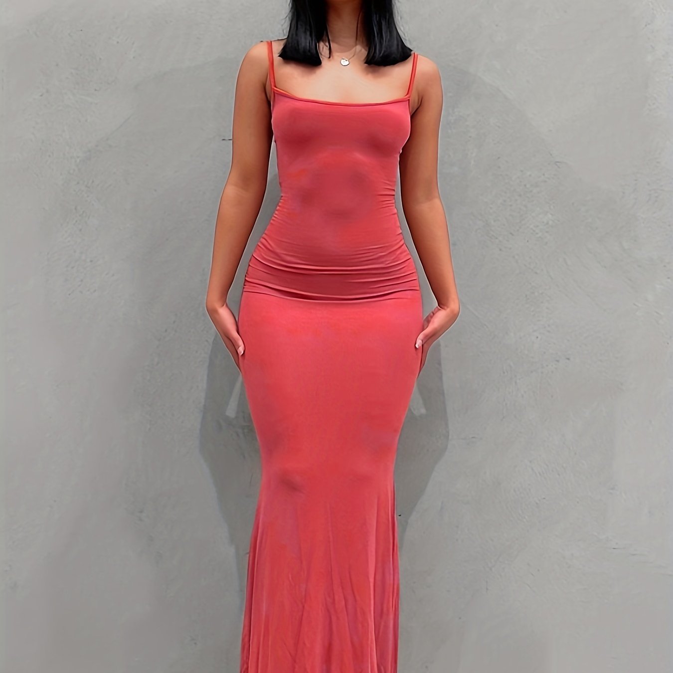 Flattering Sleeveless Backless Maxi Dress - Casual Lounge Comfort with a Sexy Twist - Seamless Bodycon Fit for Everyday Glam - Womens Fashion Must-Have