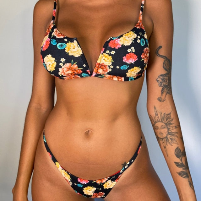 New Arrival Summer Women Two Piece Swimsuit Sexy Bikini Violet Steel Bracket Swimwear Female Bathing Suits Beachwear