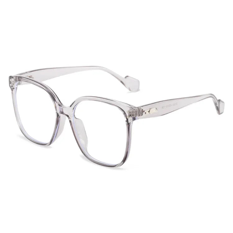 INGVN  Korean Big Square Glasses Frame Women Ins No Makeup Plain Glasses Men Eyewear Cute Decorative Computer Glasses