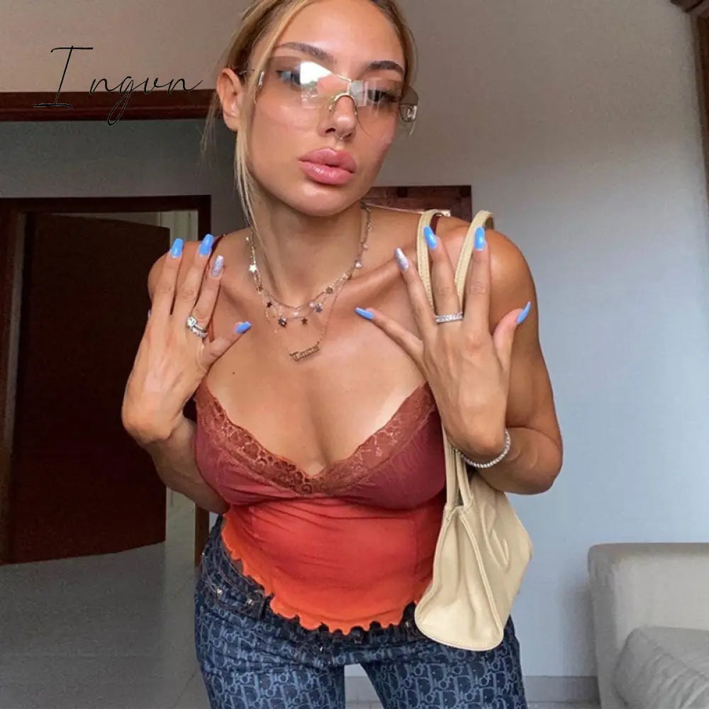 Ingvn - 80s fashion 21 Style Sexy Vintage Strappy Y2K Halter Crop Top Women Summer 90s Backless Cami Tops Tees Ladies Fashion Fitness Camisole Party