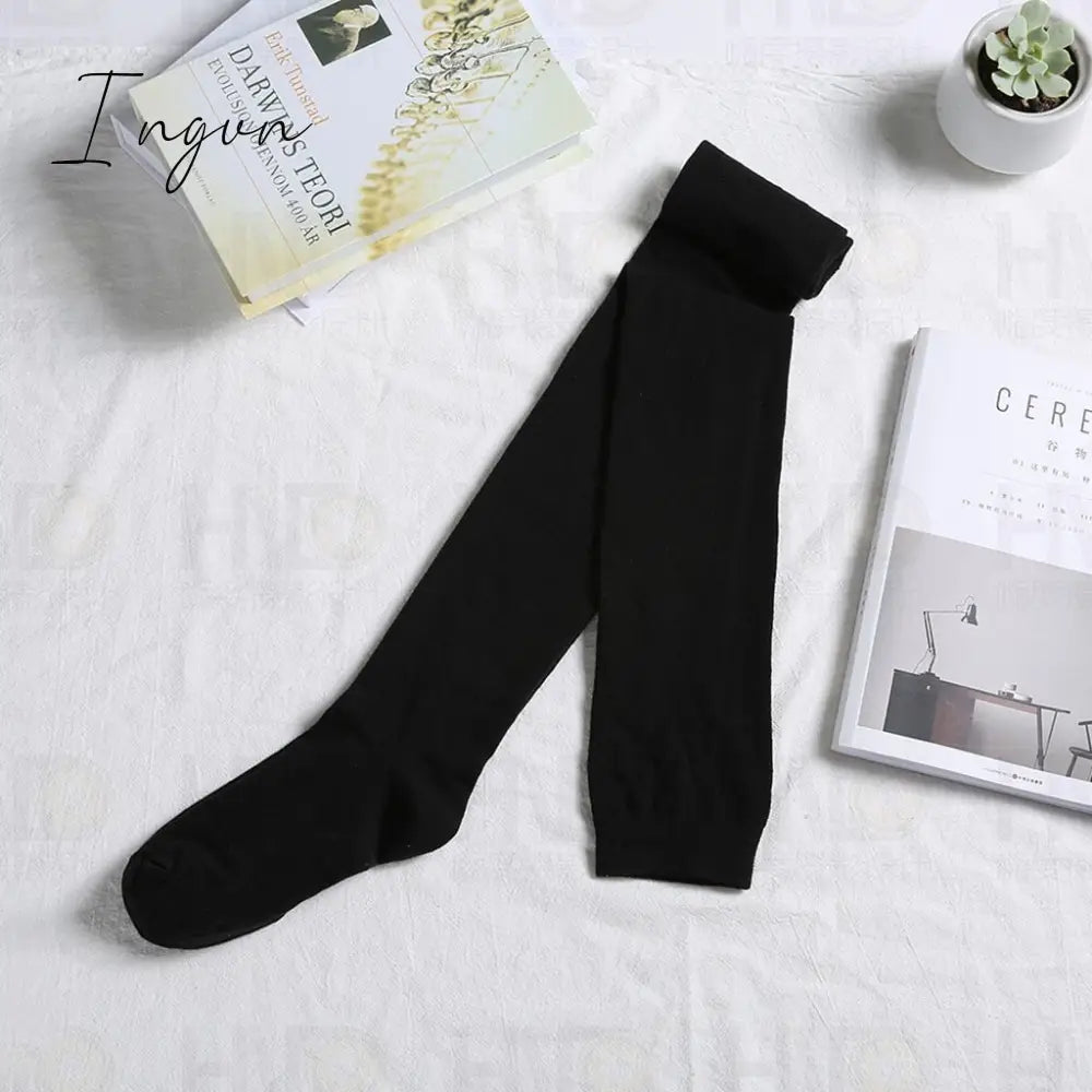 Ingvn - NEW Knee Socks Women Cotton Thigh High Over The Knee Stockings For Ladies Girls Warm 80cm Super Long Stocking Sexy Medias