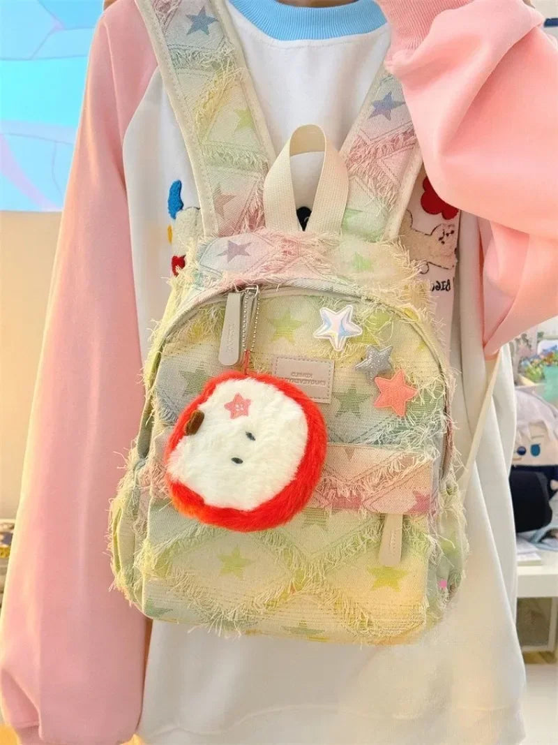 Ingvn  Aesthetic Backpacks Fashion Korean Style Designer Girls Bags College Style Casual Versatile Zip Fastener Backpacks Women