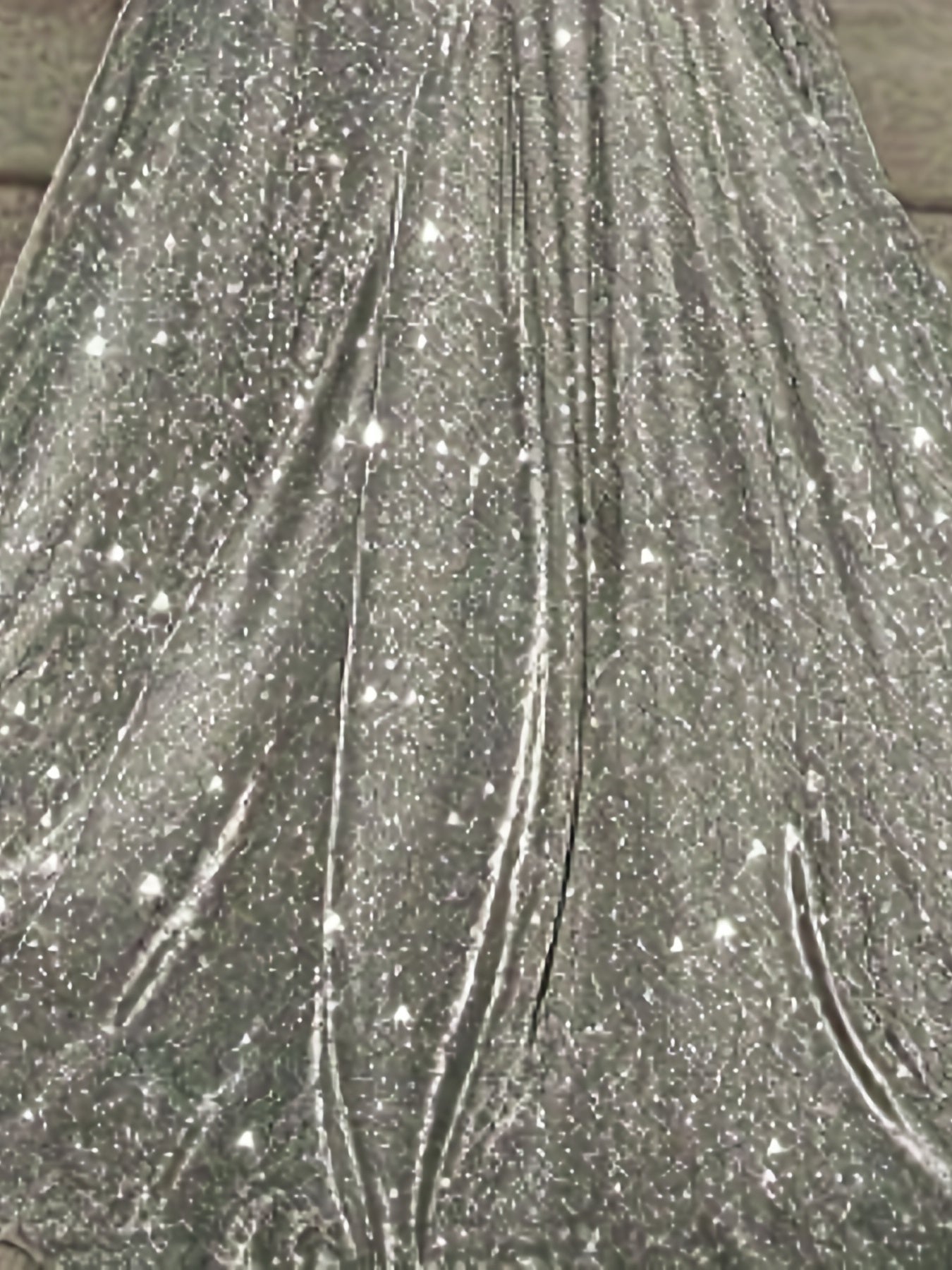 Glitter Sequin Slip Sleeveless Backless Maxi Dress, Slim Elegant Ruffled Cocktail Party Guest Evening Gown Mermaid Dress, Women's Clothing