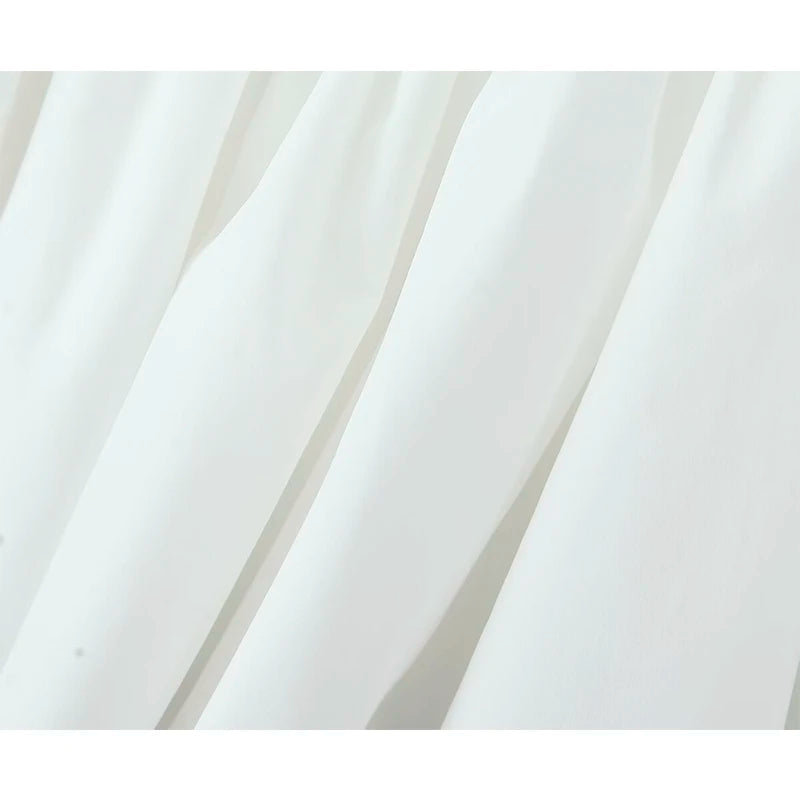 Summer White Mini Strapless Dress Sexy Elegant Fit and Flare Birthday Party Dresses Low Waist Cotton Women's Clothing