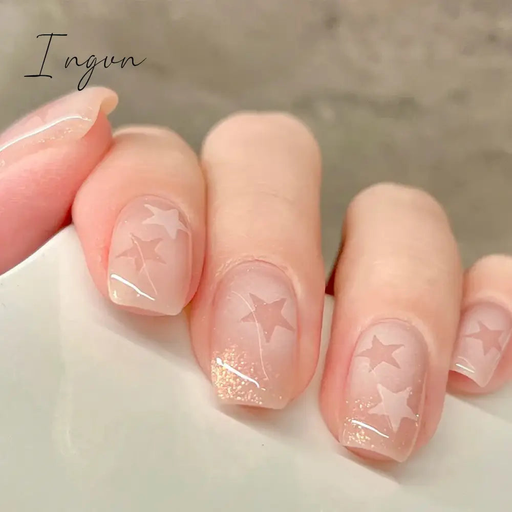 24pcs detachable cat eyes red wine false nails with glue full cover ballet square almond shiny acrylic press on fake nails tips