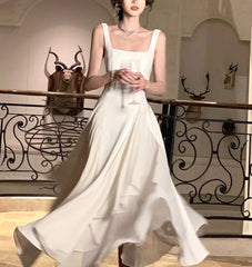 Elegant Sleeveless Female A-line Dress Summer Ladies Vestidos Spaghetti Strap Slim Waist Mesh Patchwork Women Dress