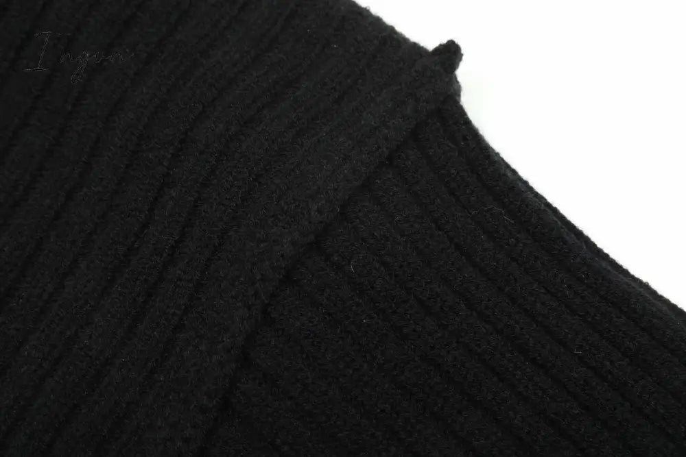 Ingvn - Sexy cropped cardigan knitted short cardigan sweaters for women fashion cute tops korean style long sleeve top batwing sleeve