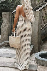 Ingvn - Sexy Print Hollowed Out Swimwears Cover Up