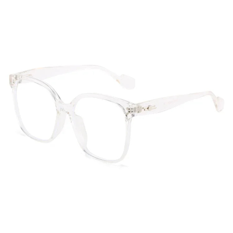 INGVN  Korean Big Square Glasses Frame Women Ins No Makeup Plain Glasses Men Eyewear Cute Decorative Computer Glasses