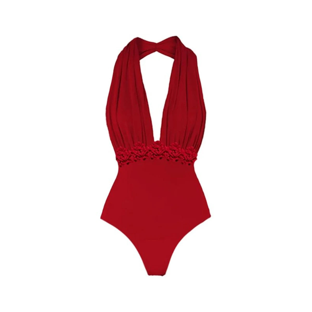 Red Flower One Piece Swimwear With Cover Up Trend Swimsuit 2025 Sexy Biquini Luxury Woman Swimsuit Beach Outing Bodysuit Bathsui