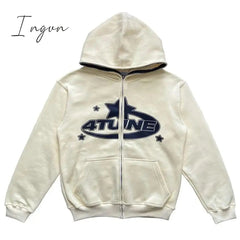 Ingvn - Star Letter Print Hoodies Y2K