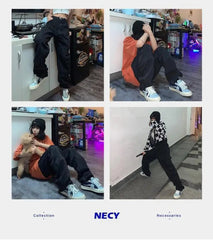 Ingvn - Retro Jeans Women Harajuku Vintage Black Street BF Style Chic College Teens Streetwear All-match Loose Fashion Femme Trousers