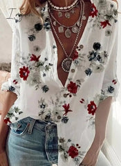 Ingvn - Temperament Long Sleeve Shirt Women Casual Large Size Loose Shirt Fashion New Women's Top