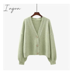 Ingvn - Women Cardigans Sweater Tops Cashmere Casual Sweater Jacket Chic Tops Woman's Sweater Cardigans jersey knit Jumpers