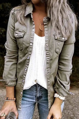 Ingvn -  Long Sleeve Solid Color Jacket Tops(4 Colors)