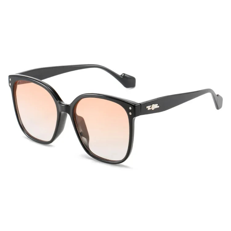 INGVN  Korean Big Square Glasses Frame Women Ins No Makeup Plain Glasses Men Eyewear Cute Decorative Computer Glasses