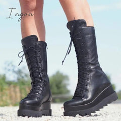 Ingvn - Women's Faux Leather Boots