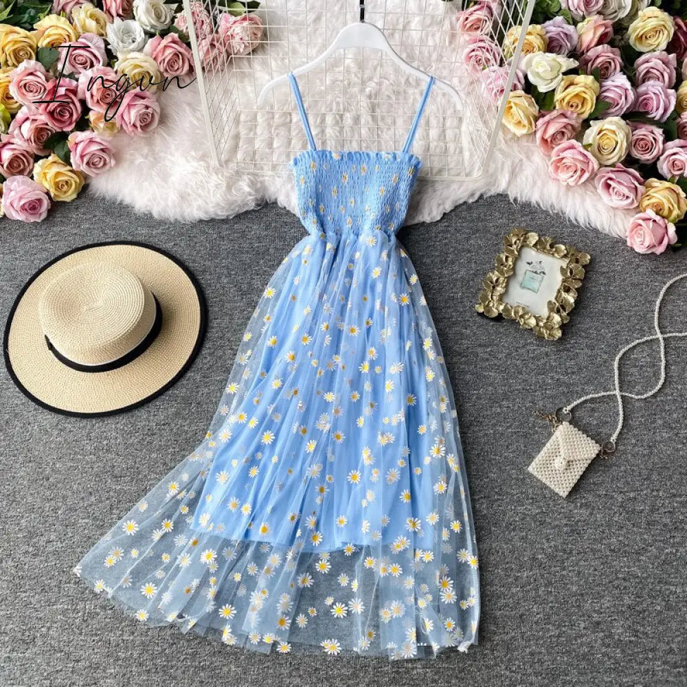 Ingvn - Women Dresses Summer Sexy V Neck Floral Print Boho Beach Dress Ruffle Short Sleeve A Line Mini Dress Wrap Sundress sexy dress
