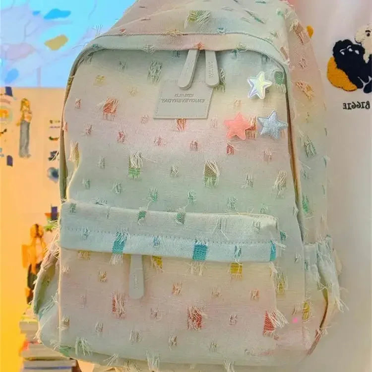 Ingvn  Aesthetic Backpacks Fashion Korean Style Designer Girls Bags College Style Casual Versatile Zip Fastener Backpacks Women