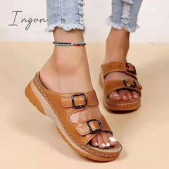 Ingvn - Sandals Women Summer 2024 Heels Sandals Summer Wedges Shoes For Women Platform Sandalias Mujer Elegant Heel Sandals Shoes Female
