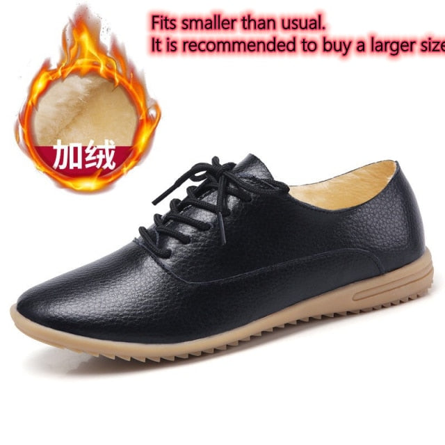 GHJIOL 2026 Spring Women Oxford Shoes Ballerina Flats Shoes Women Genuine Leather Shoes Moccasins Lace Up Loafers Zapatos Mujer