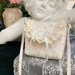 Ingvn  Sweet Cute Shoulder Bag for Women Canvas Flowers Elegant Fashion Crossbody Bag Small Casual Vintage Aesthetic New Handbag