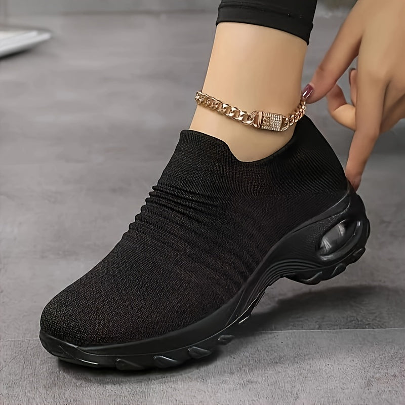 Comfortable Chic Women's Slip-On Sneakers - Lightweight, Breathable, Low-Top, All-Season Shoes with Solid Color, Plain Toe, and Durable PU Sole - Quanzhou Manufactured, Perfect for Casual Daily Wear