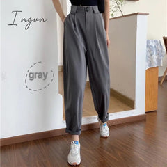 Ingvn - Classic Trendy Ankle Length Straight Pants