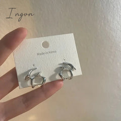 Y2K Metal Hollow Irregular Stud Earrings for Women Vintage Harajuku Goth Earrings Trend Korean Fashion Egirl Aesthetic Jewelry