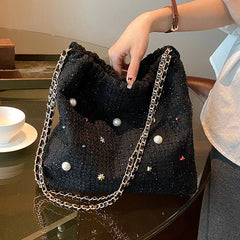 Ingvn  Large Capacity Colored Diamond Women's Shoulder Bag Fashion Design Ladies Underarm Bag Simple Soft Female Tote Purse Handbags