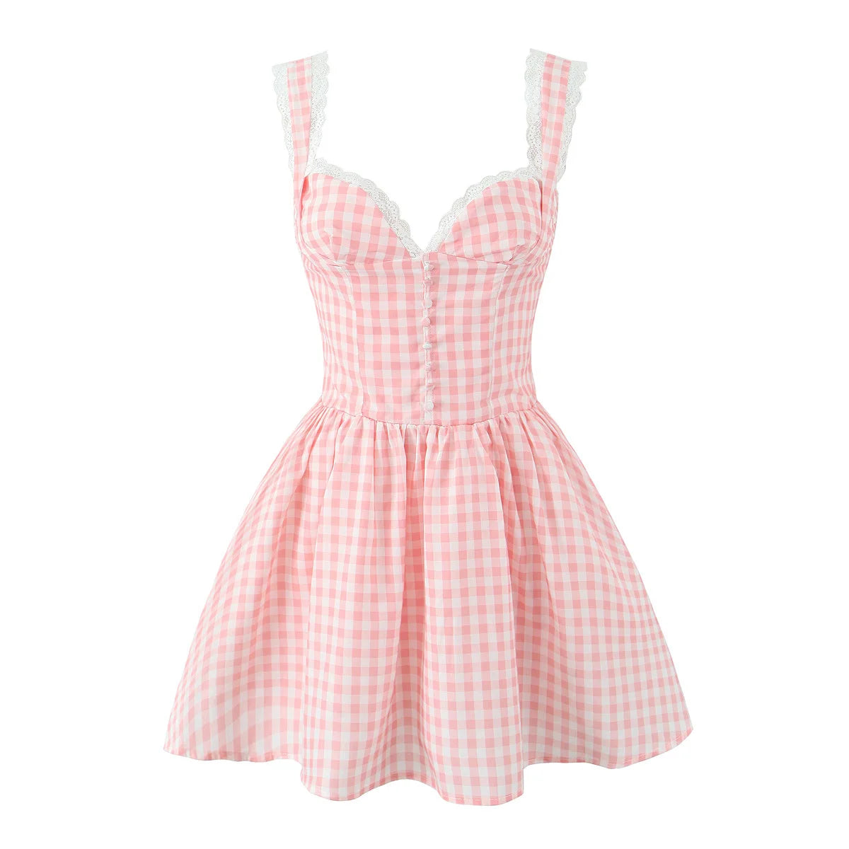 Sexy Elegant Pink Sling Mini Dress For Women  Lace Trim Slim Summer Holiday Dresses Graduation Robe Bridesmaids Clothes