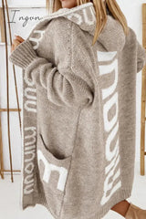 Ingvn - Casual Street Print Patchwork Hooded Collar Outerwear(3 Colors)